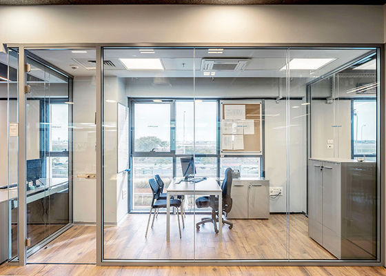 Single Glass Framed Frameless Glass Partition Wall Tempered Glass 12mm Thickness With Nice Price