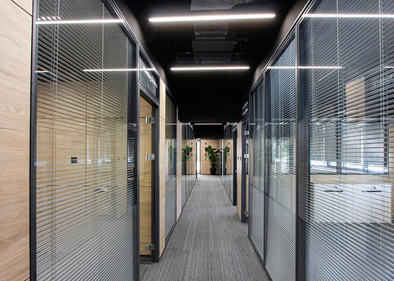Electric Glass Partition Wall with Soundproofing and LED Lighting