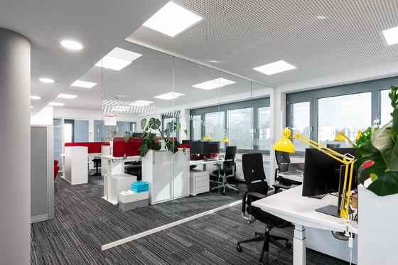 12mm single glass partition wall 25mm thin Aluminum frame style with nice price 