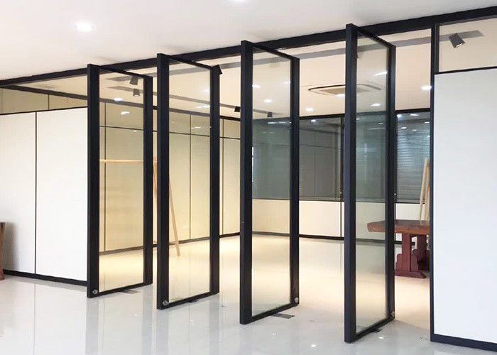 Durable Demountable Glass Partitions Double Glass Modular Office 