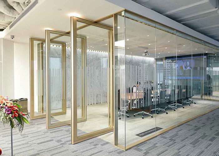 Smart Glass Partition Wall Office Controller Dimming Glaas Pivot Door Smart Office Door