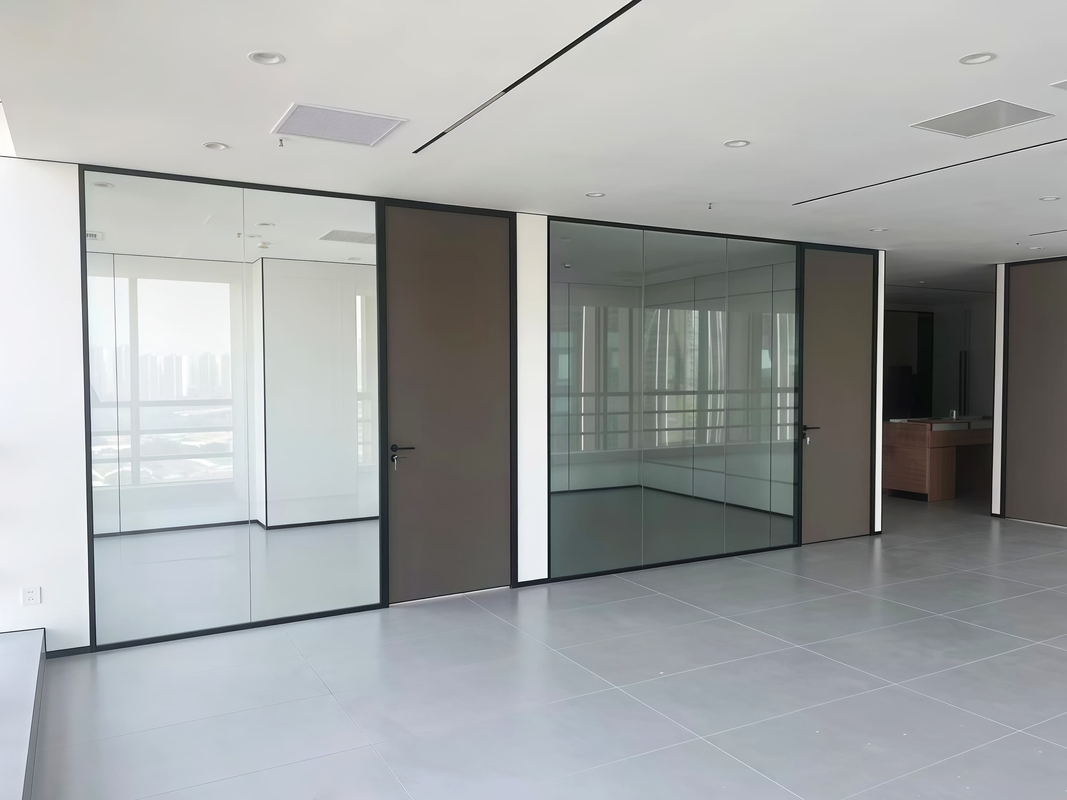 Aluminum Frame Glass Partition Wall System Customizable Sizes
