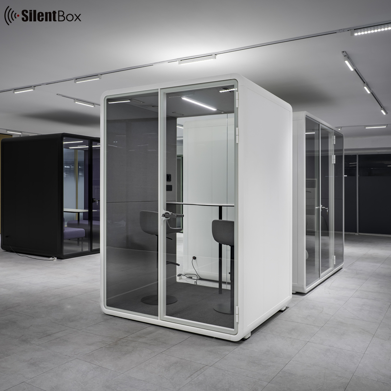 Office Acoustic Meeting Pod with 100-240V/50-60Hz & 12V-USB Power Supply Available in S, M, SL, L, XL Sizes for 2 Person Capacity