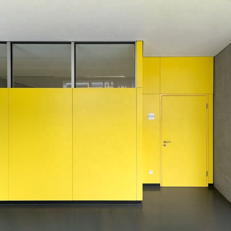 Customized Aluminum Office Double Single Glazed Glass Partition Walls with Steel Solid Panel