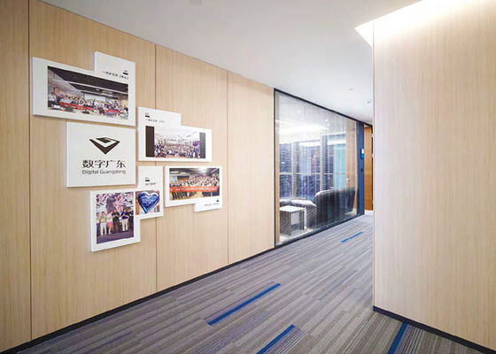 Solid Partition Wall Board With Melamine Door Steel Door Glass Wall Partition For Office Area